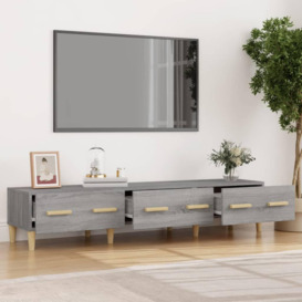 TV Cabinet Grey Sonoma 150x34.5x30 cm Engineered Wood - thumbnail 3