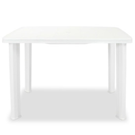 Garden Table White 101x68x72 cm Plastic - thumbnail 3