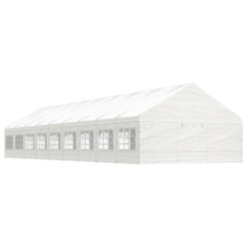 Gazebo with Roof White 20.07x5.88x3.75 m Polyethylene