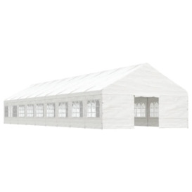 Gazebo with Roof White 20.07x5.88x3.75 m Polyethylene - thumbnail 2