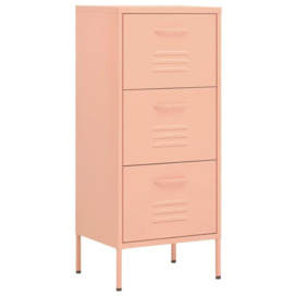 Storage Cabinet Pink 42.5x35x101.5 cm Steel - thumbnail 2