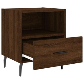 Bedside Cabinet Brown Oak 40x35x47.5 cm Engineered Wood - thumbnail 3