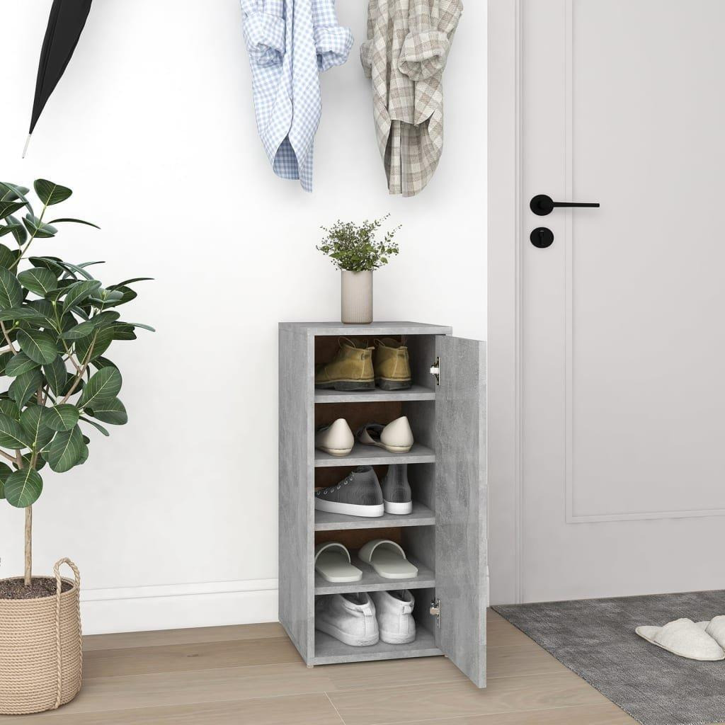 Shoe Cabinet Concrete Grey 32x35x70 cm Engineered Wood - image 1