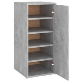 Shoe Cabinet Concrete Grey 32x35x70 cm Engineered Wood - thumbnail 2