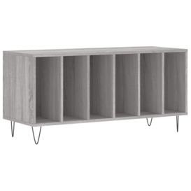 Record Cabinet Grey Sonoma 100x38x48 cm Engineered Wood - thumbnail 2