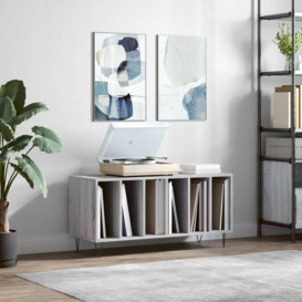 Record Cabinet Grey Sonoma 100x38x48 cm Engineered Wood - thumbnail 1