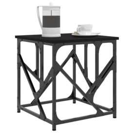 Coffee Table Black 45x45x47.5 cm Engineered Wood - thumbnail 3