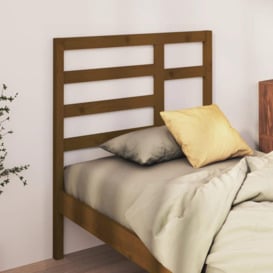 Bed Headboard Honey Brown 96x4x104 cm Solid Wood Pine - thumbnail 1
