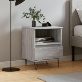 Bedside Cabinet Grey Sonoma 40x35x50 cm Engineered Wood - thumbnail 1
