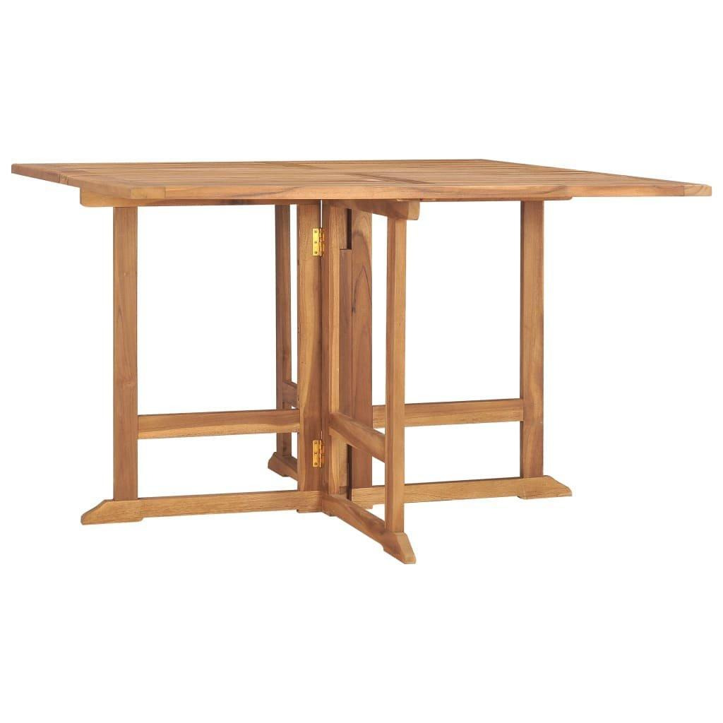 Folding Garden Dining Table 120x120x75 cm Solid Teak Wood - image 1