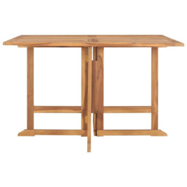 Folding Garden Dining Table 120x120x75 cm Solid Teak Wood - thumbnail 2