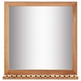 Bathroom Mirror 60x12x62 cm  Solid Walnut Wood - thumbnail 2
