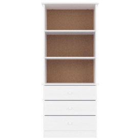 Bookcase with Drawers ALTA White 60x35x142 cm Solid Wood Pine - thumbnail 3