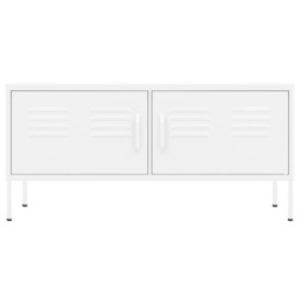 TV Cabinet White 105x35x50 cm Steel - thumbnail 3