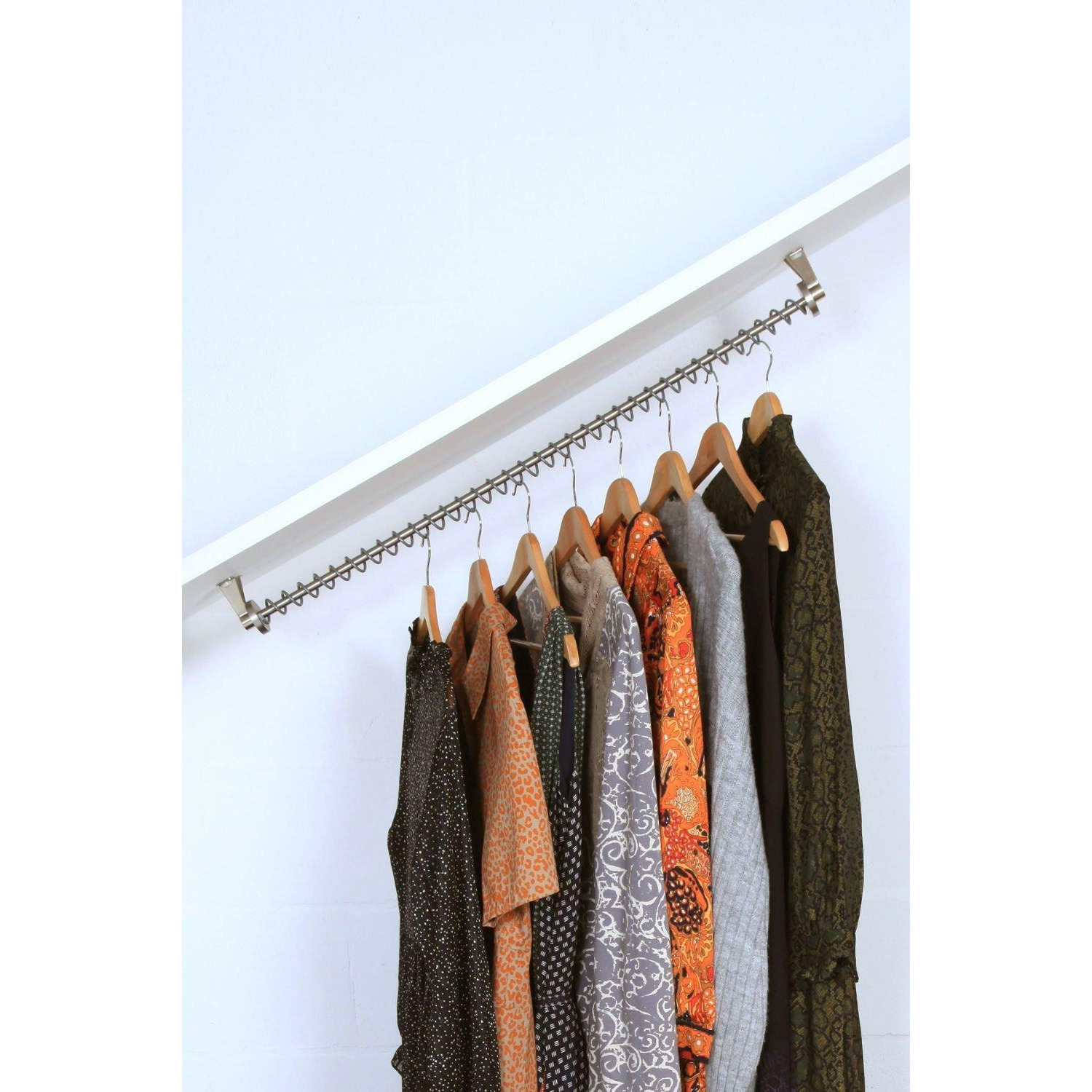 Under Stairs Clothes Hanging Rail For Sloping Ceiling Sloped