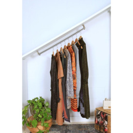 Any Angle Sloping Clothes Rail for Attic Bedroom, Wardrobes, Under Stairs Storage - thumbnail 2