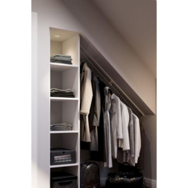Any Angle Sloping Clothes Rail for Attic Bedroom, Wardrobes, Under Stairs Storage - thumbnail 3