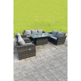 Rattan Outdoor Lifting Adjustable Dining Coffee Table Sets Love Sofa 3 Seater Sofa Reclining Chairs - thumbnail 2