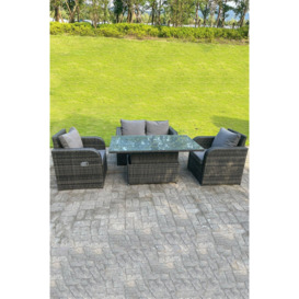 Rattan Outdoor Lifting Adjustable Dining Or Coffee Table Sets Love Sofa Reclining Chairs - thumbnail 2