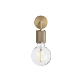 Knurled Edison Wall Light, Brass