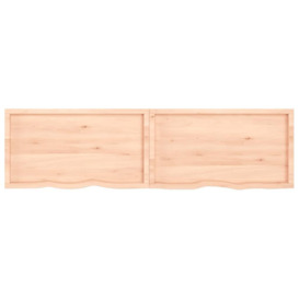 Wall Shelf 220x60x(2-4) cm Untreated Solid Wood Oak - thumbnail 3