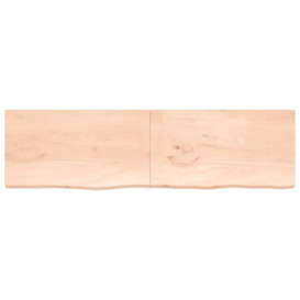 Wall Shelf 220x60x(2-4) cm Untreated Solid Wood Oak - thumbnail 2