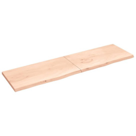 Wall Shelf 220x60x(2-4) cm Untreated Solid Wood Oak