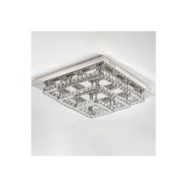 Square Large-size Glamorous Crystal LED Ceiling Light - thumbnail 3