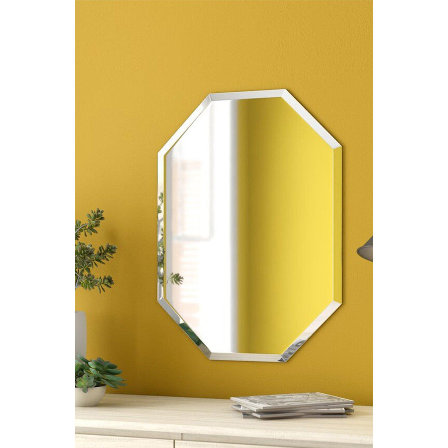40cm W x 60cm H Modern Frameless Octagon Wall Mirror - image 1