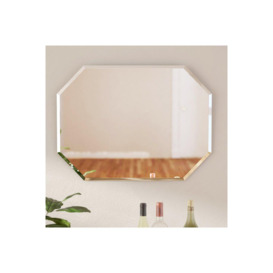 40cm W x 60cm H Modern Frameless Octagon Wall Mirror - thumbnail 3