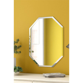 40cm W x 60cm H Modern Frameless Octagon Wall Mirror - thumbnail 1