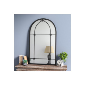 Metal Arched Window Mirror