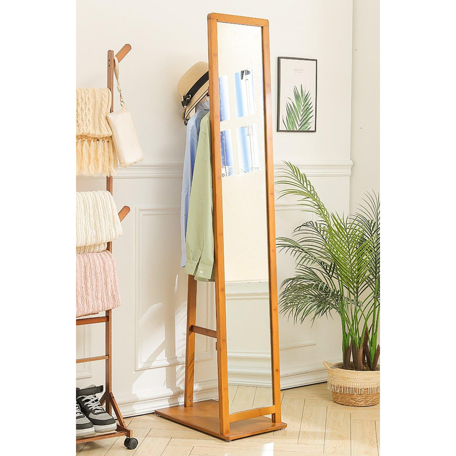 Free Standing Full Length Mirror with Clothes Rack - image 1