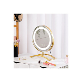 Touch Control Design 3 Color Lighted Hollywood Vanity Makeup Mirror, 25*38cm