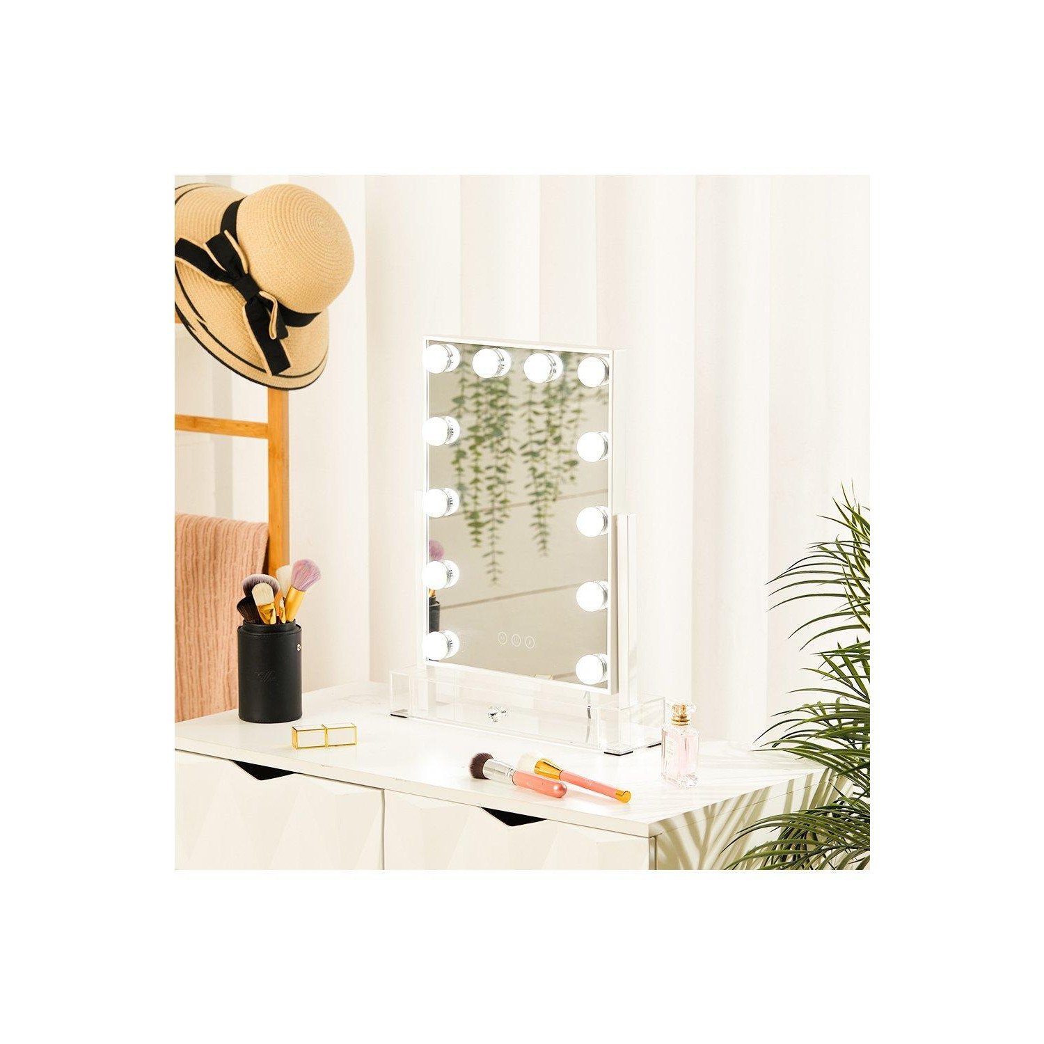Touch Control Design Hollywood Vanity Mirror with 3 Color  Lights - image 1