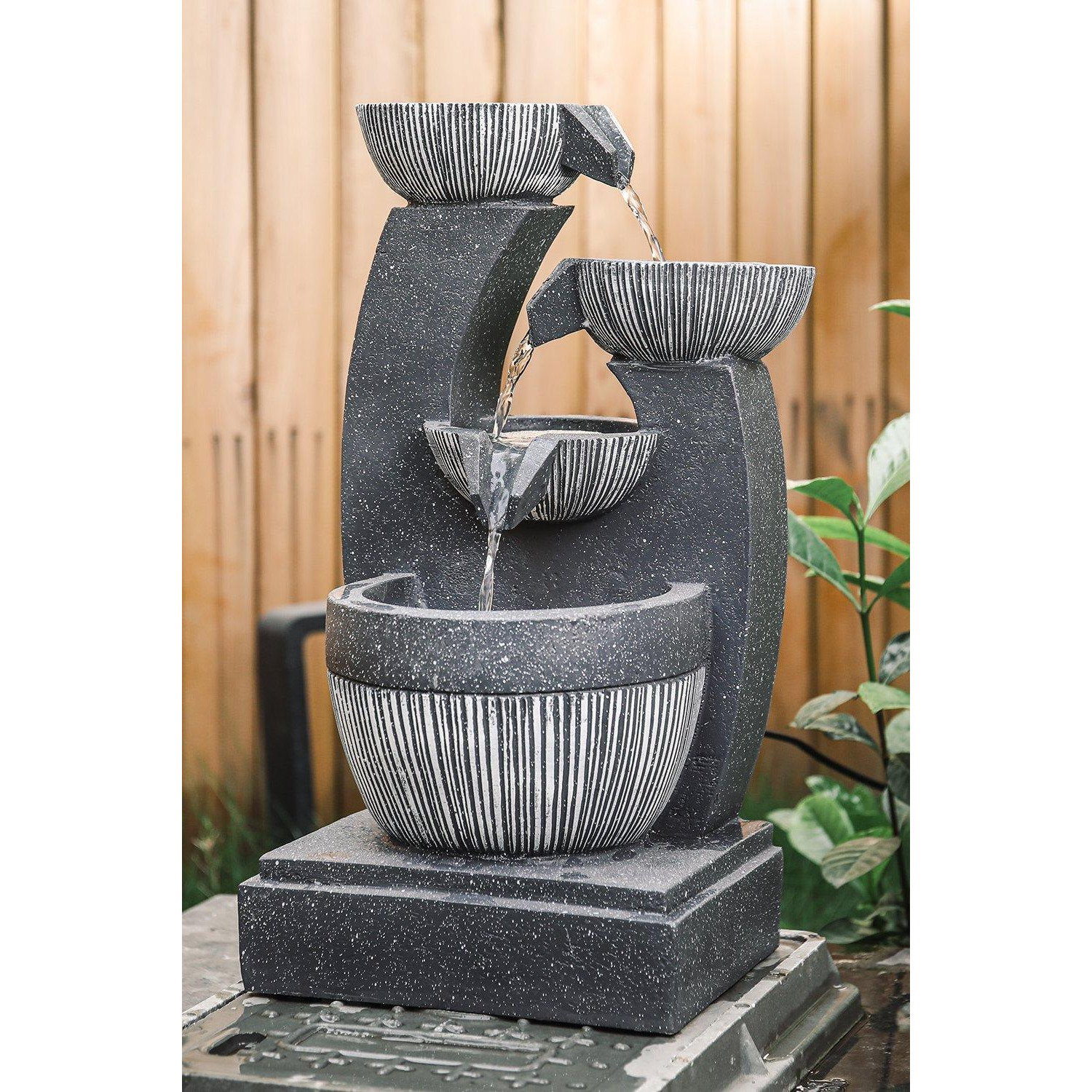 Fiber and Resin Garden Fountain - image 1