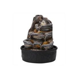 Tiered Rock Cascading Tabletop Water Fountain - thumbnail 3