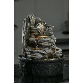 Tiered Rock Cascading Tabletop Water Fountain - thumbnail 1
