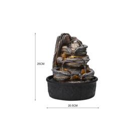 Tiered Rock Cascading Tabletop Water Fountain - thumbnail 2