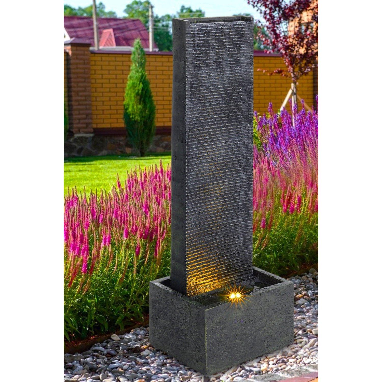 Wall Standing Stone Fountain Water Feature Fountain - image 1