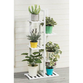5 Tier Rustic Wooden Multi Tiered Watkin Plant Stand - thumbnail 3