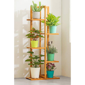 5 Tier Rustic Wooden Multi TieredWatkin Plant Stand - thumbnail 1