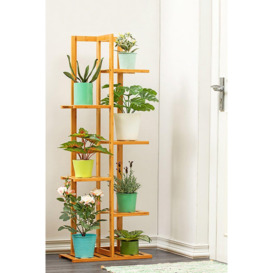 6 tier Alexander Free Form Multi Tiered Rubberwood Plant Stand