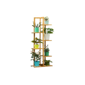 6 tier Alexander Free Form Multi Tiered Rubberwood Plant Stand - thumbnail 2