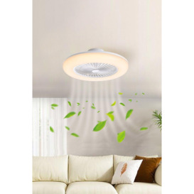 Round Acrylic Ceiling Fan with LED Light