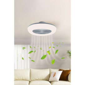 Round Acrylic Ceiling Fan with LED Light - thumbnail 1