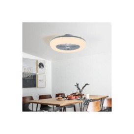 Round Acrylic Ceiling Fan with LED Light - thumbnail 2