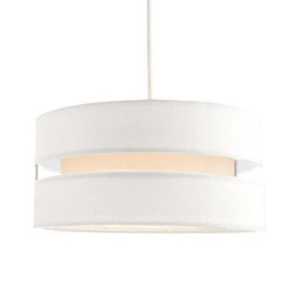 Contemporary Quality Linen Fabric Triple Tier Ceiling Pendant Light Shade - thumbnail 2
