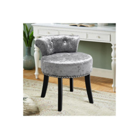 Ice Velvet Upholstery Make Up Chair Dressing Footstool - thumbnail 2