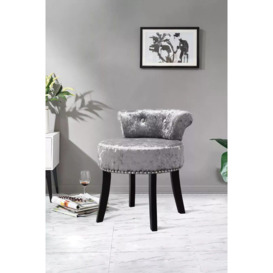 Ice Velvet Upholstery Make Up Chair Dressing Footstool - thumbnail 1